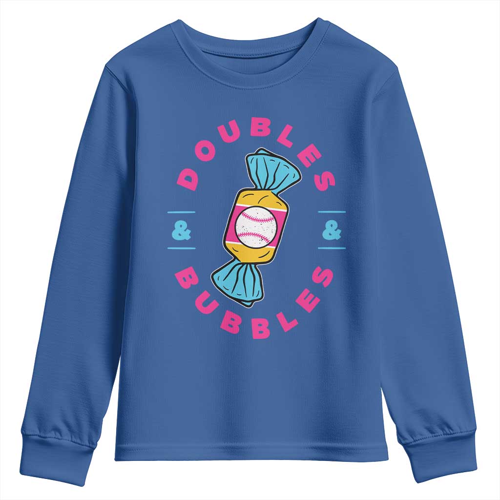 Doubles and Bubbles Baseball Candy Gum Youth Sweatshirt