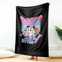Baseball Blowing Bubbles Hitting Doubles Throw Blanket Sports Bubble Gum Lover