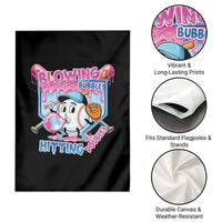 Baseball Blowing Bubbles Hitting Doubles Garden Flag Sports Bubble Gum Lover