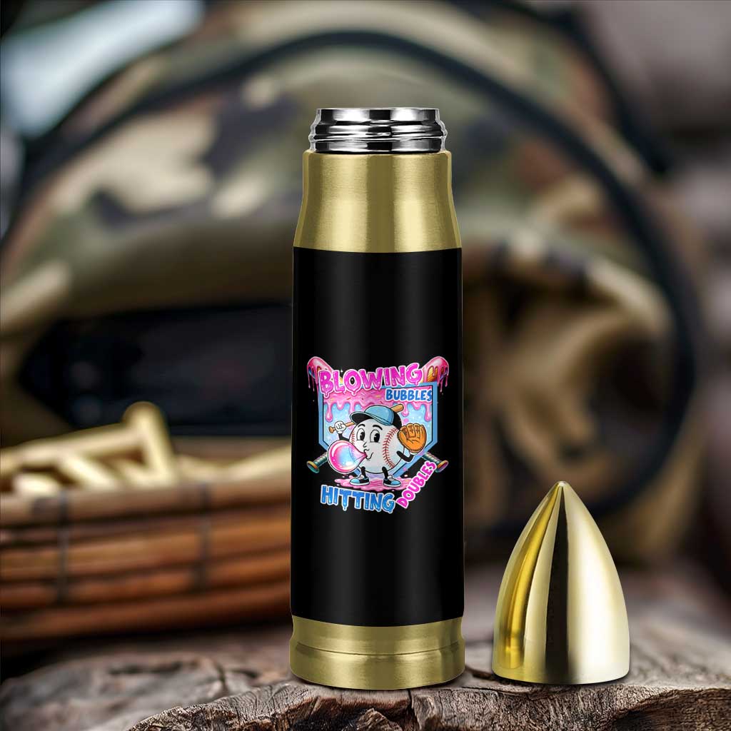 Baseball Blowing Bubbles Hitting Doubles Bullet Tumbler Sports Bubble Gum Lover