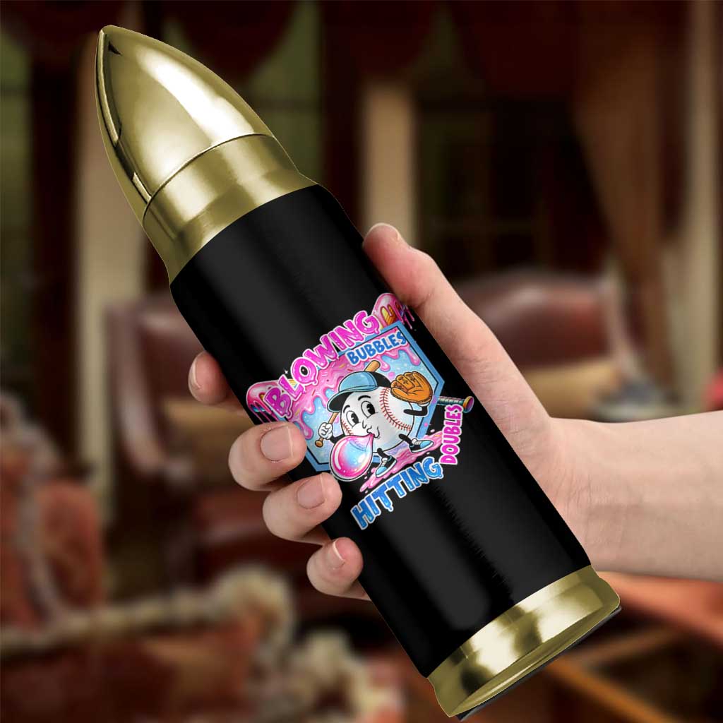 Baseball Blowing Bubbles Hitting Doubles Bullet Tumbler Sports Bubble Gum Lover