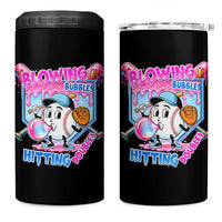 Baseball Blowing Bubbles Hitting Doubles 4 in 1 Can Cooler Tumbler Sports Bubble Gum Lover