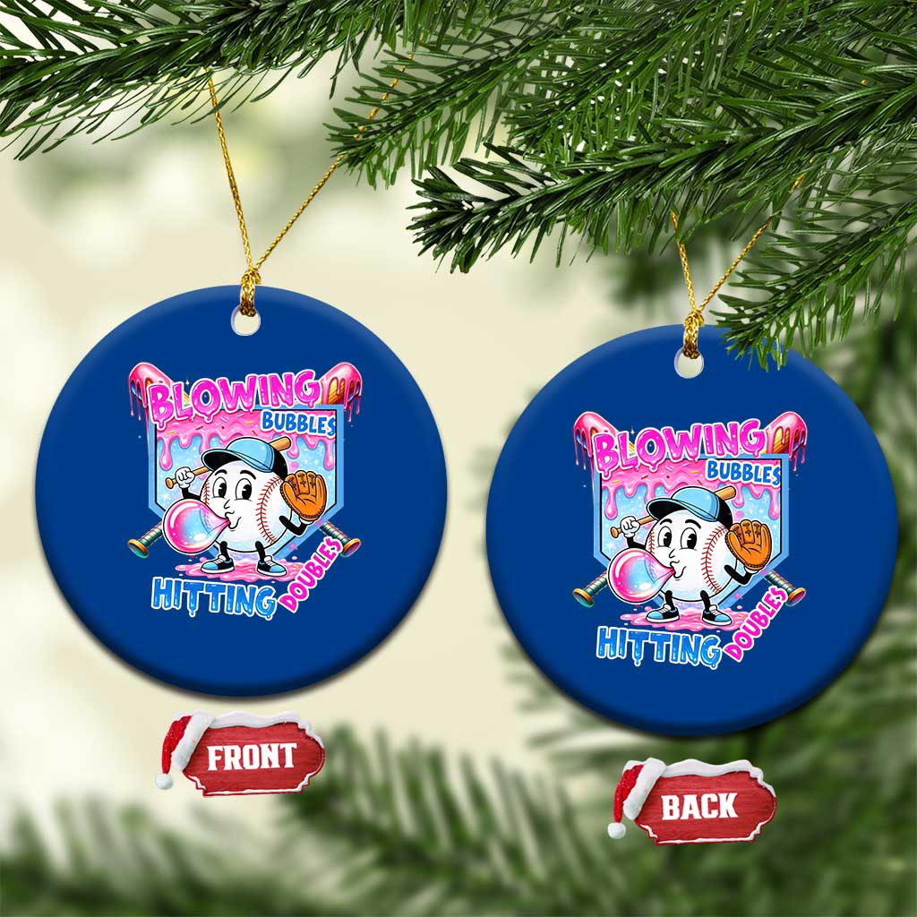 Baseball Blowing Bubbles Hitting Doubles Ceramic Ornament Sports Bubble Gum Lover