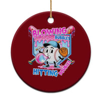 Baseball Blowing Bubbles Hitting Doubles Ceramic Ornament Sports Bubble Gum Lover
