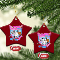Baseball Blowing Bubbles Hitting Doubles Ceramic Ornament Sports Bubble Gum Lover