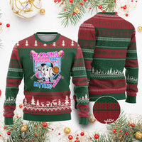 Baseball Blowing Bubbles Hitting Doubles Ugly Christmas Sweater Sports Bubble Gum Lover