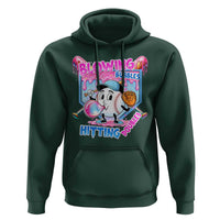Baseball Blowing Bubbles Hitting Doubles Hoodie Sports Bubble Gum Lover
