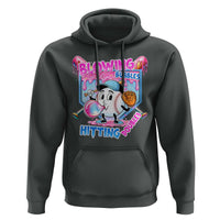 Baseball Blowing Bubbles Hitting Doubles Hoodie Sports Bubble Gum Lover