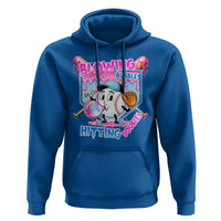 Baseball Blowing Bubbles Hitting Doubles Hoodie Sports Bubble Gum Lover