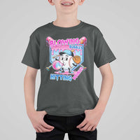 Baseball Blowing Bubbles Hitting Doubles T Shirt For Kid Sports Bubble Gum Lover