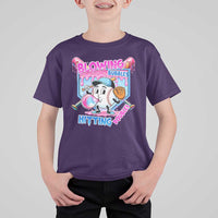 Baseball Blowing Bubbles Hitting Doubles T Shirt For Kid Sports Bubble Gum Lover