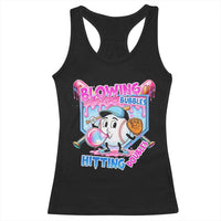 Baseball Blowing Bubbles Hitting Doubles Racerback Tank Top Sports Bubble Gum Lover