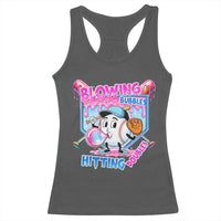Baseball Blowing Bubbles Hitting Doubles Racerback Tank Top Sports Bubble Gum Lover