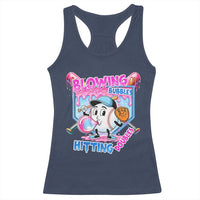 Baseball Blowing Bubbles Hitting Doubles Racerback Tank Top Sports Bubble Gum Lover