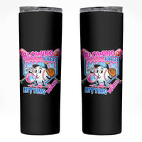Baseball Blowing Bubbles Hitting Doubles Skinny Tumbler Sports Bubble Gum Lover