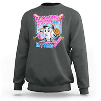 Baseball Blowing Bubbles Hitting Doubles Sweatshirt Sports Bubble Gum Lover