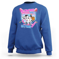Baseball Blowing Bubbles Hitting Doubles Sweatshirt Sports Bubble Gum Lover