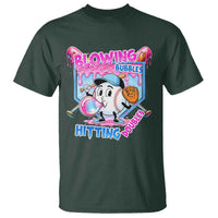 Baseball Blowing Bubbles Hitting Doubles T Shirt Sports Bubble Gum Lover