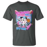 Baseball Blowing Bubbles Hitting Doubles T Shirt Sports Bubble Gum Lover