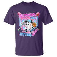 Baseball Blowing Bubbles Hitting Doubles T Shirt Sports Bubble Gum Lover