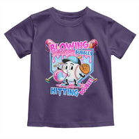 Baseball Blowing Bubbles Hitting Doubles Toddler T Shirt Sports Bubble Gum Lover