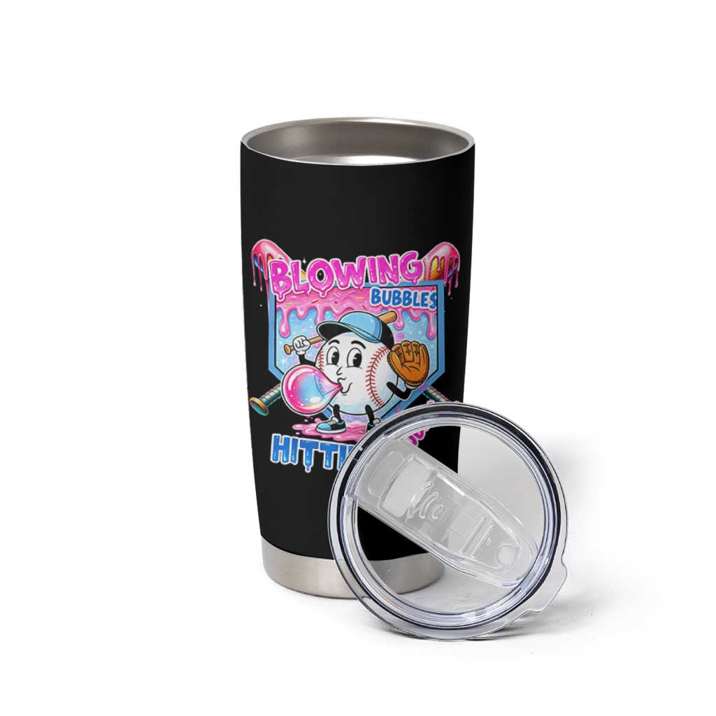 Baseball Blowing Bubbles Hitting Doubles Tumbler Cup Sports Bubble Gum Lover