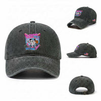 Baseball Blowing Bubbles Hitting Doubles Washed Cotton Baseball Cap Sports Bubble Gum Lover