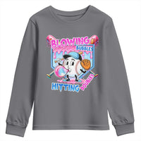 Baseball Blowing Bubbles Hitting Doubles Youth Sweatshirt Sports Bubble Gum Lover