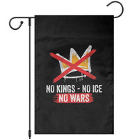 No Kings Protest Garden Flag No Kings No Ice No Wars Anti Monarchy Statement