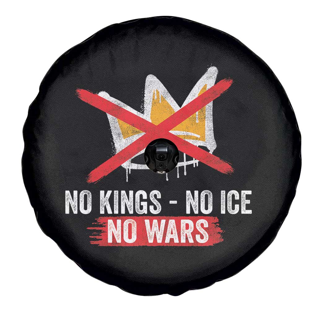 No Kings Protest Spare Tire Cover No Kings No Ice No Wars Anti Monarchy Statement