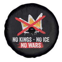 No Kings Protest Spare Tire Cover No Kings No Ice No Wars Anti Monarchy Statement