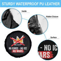 No Kings Protest Spare Tire Cover No Kings No Ice No Wars Anti Monarchy Statement