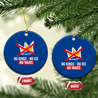 No Kings Protest Ceramic Ornament No Kings No Ice No Wars Anti Monarchy Statement