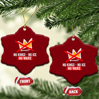 No Kings Protest Ceramic Ornament No Kings No Ice No Wars Anti Monarchy Statement