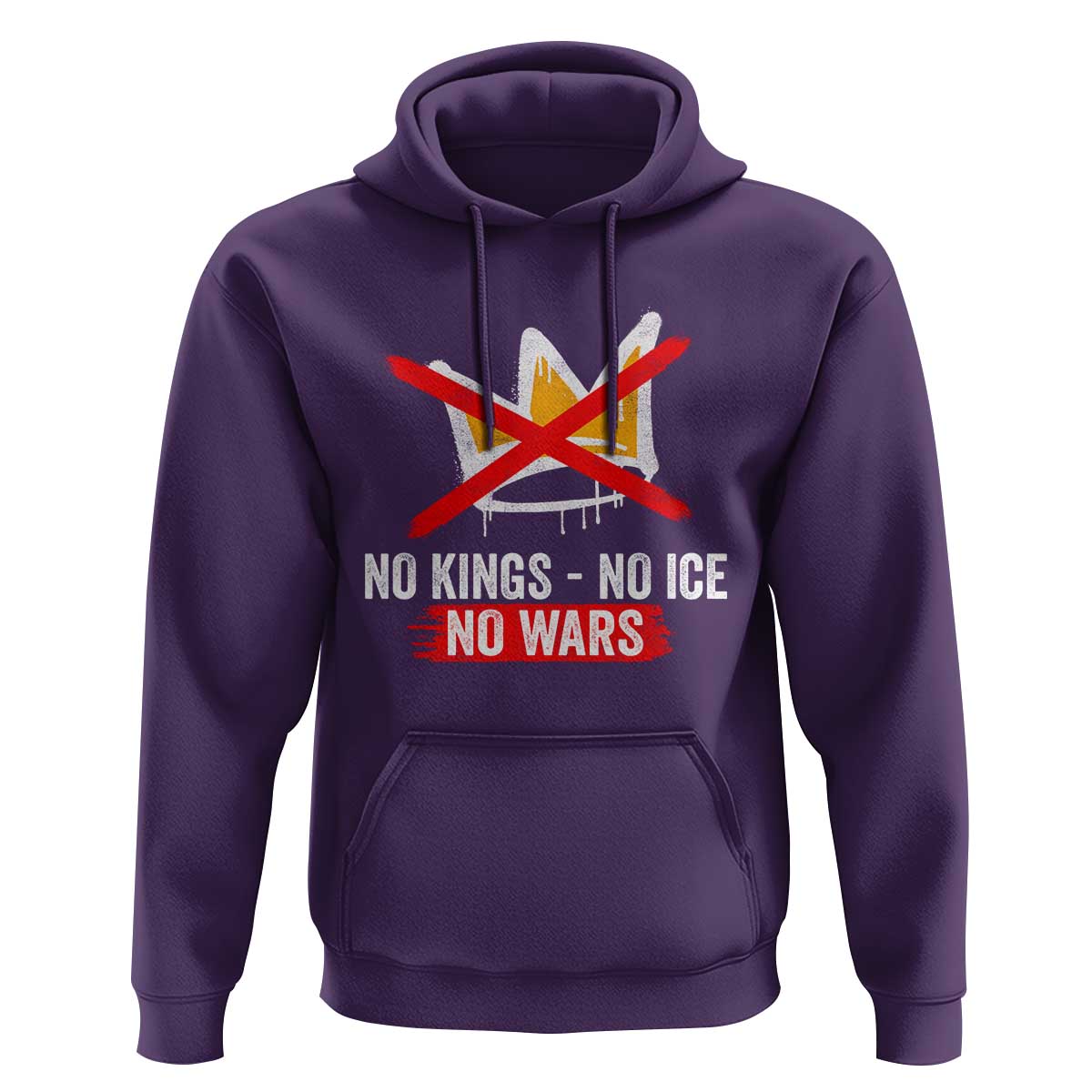 No Kings Protest Hoodie No Kings No Ice No Wars Anti Monarchy Statement