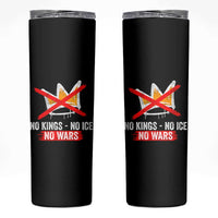 No Kings Protest Skinny Tumbler No Kings No Ice No Wars Anti Monarchy Statement