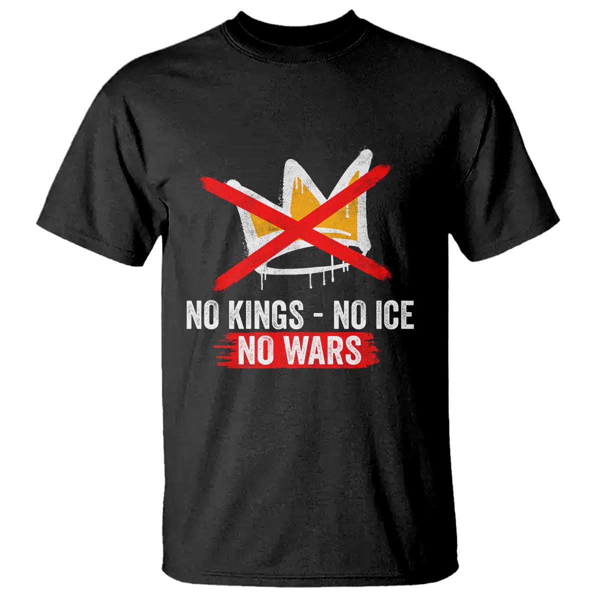 No Kings Protest T Shirt No Kings No Ice No Wars Anti Monarchy Statement