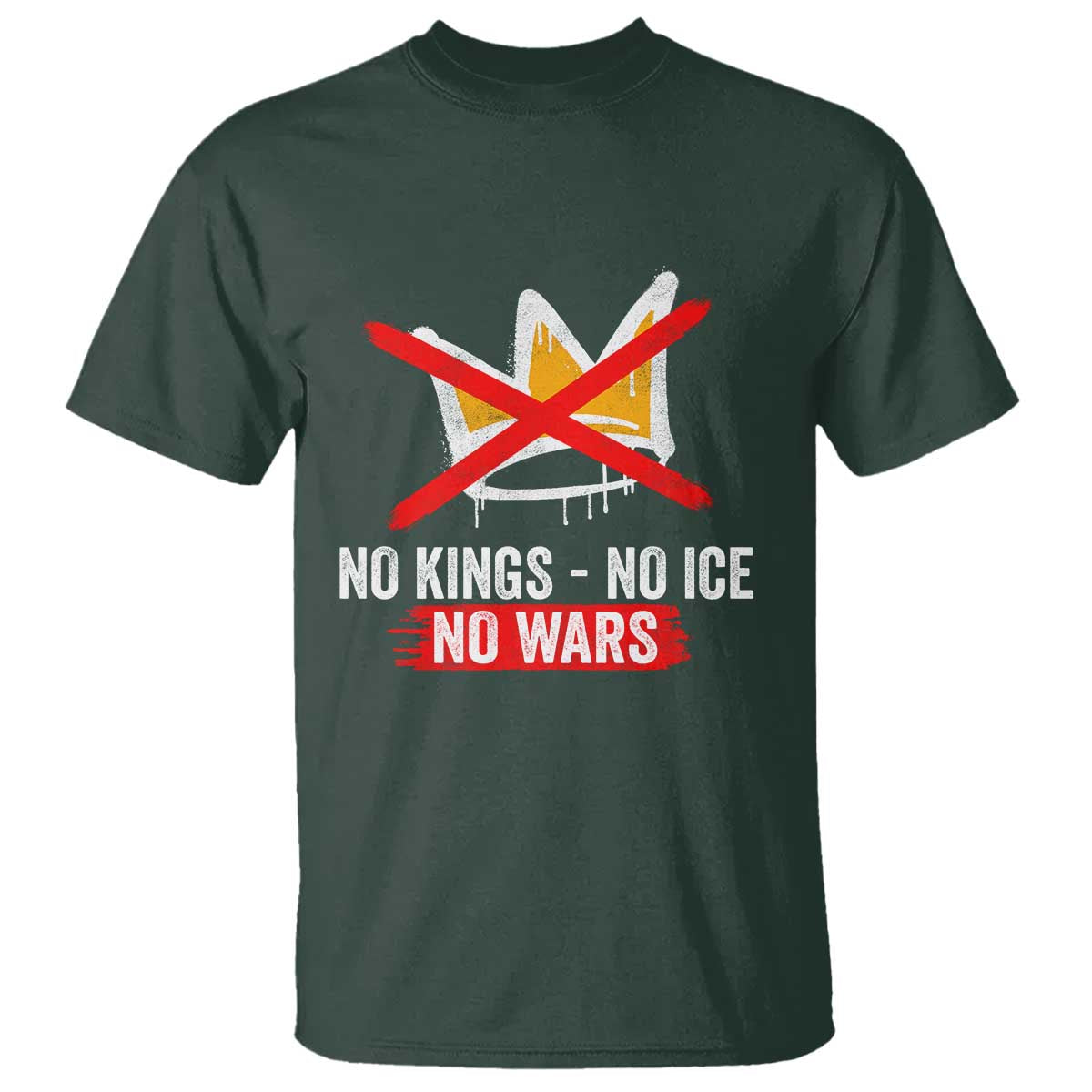 No Kings Protest T Shirt No Kings No Ice No Wars Anti Monarchy Statement