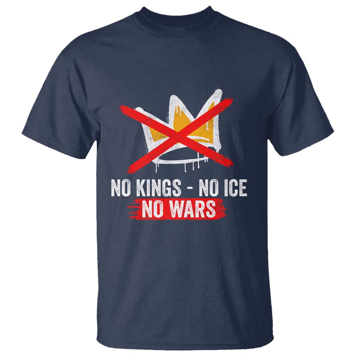 No Kings Protest T Shirt No Kings No Ice No Wars Anti Monarchy Statement