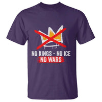 No Kings Protest T Shirt No Kings No Ice No Wars Anti Monarchy Statement