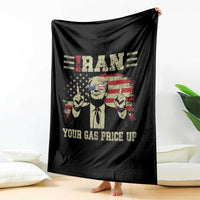 Iran Your Gas Price Up Throw Blanket Funny Political Gas Station