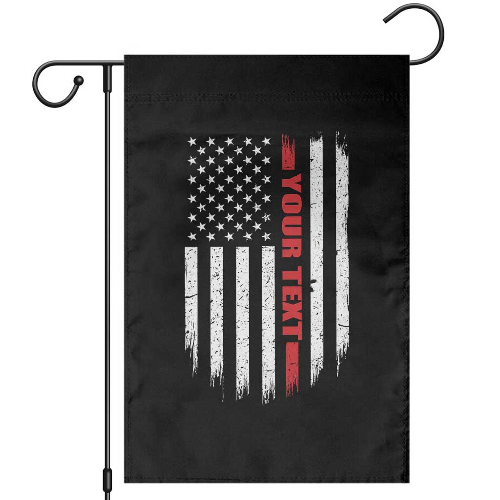 Personalized Firefighter Garden Flag Custom Text Name Vintage American Flag Patriot Fireman Gift
