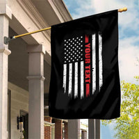 Personalized Firefighter Garden Flag Custom Text Name Vintage American Flag Patriot Fireman Gift