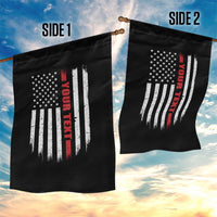 Personalized Firefighter Garden Flag Custom Text Name Vintage American Flag Patriot Fireman Gift
