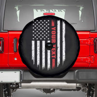 Personalized Firefighter Spare Tire Cover Custom Text Name Vintage American Flag Patriot Fireman Gift
