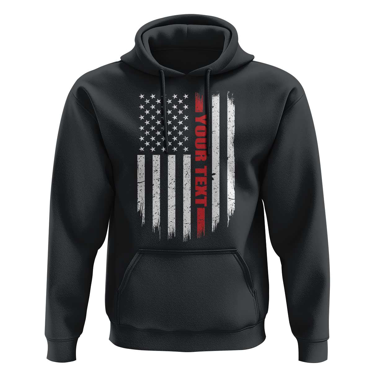 Personalized Firefighter Hoodie Custom Text Name Vintage American Flag Patriot Fireman Gift
