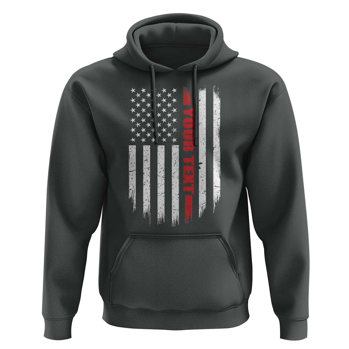 Personalized Firefighter Hoodie Custom Text Name Vintage American Flag Patriot Fireman Gift