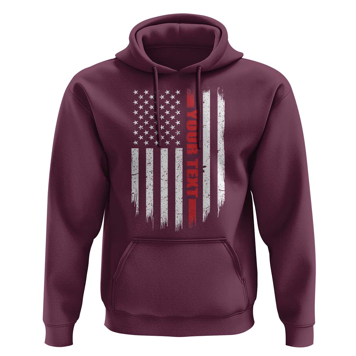 Personalized Firefighter Hoodie Custom Text Name Vintage American Flag Patriot Fireman Gift