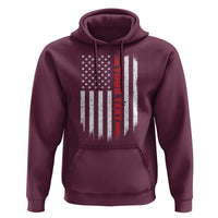 Personalized Firefighter Hoodie Custom Text Name Vintage American Flag Patriot Fireman Gift