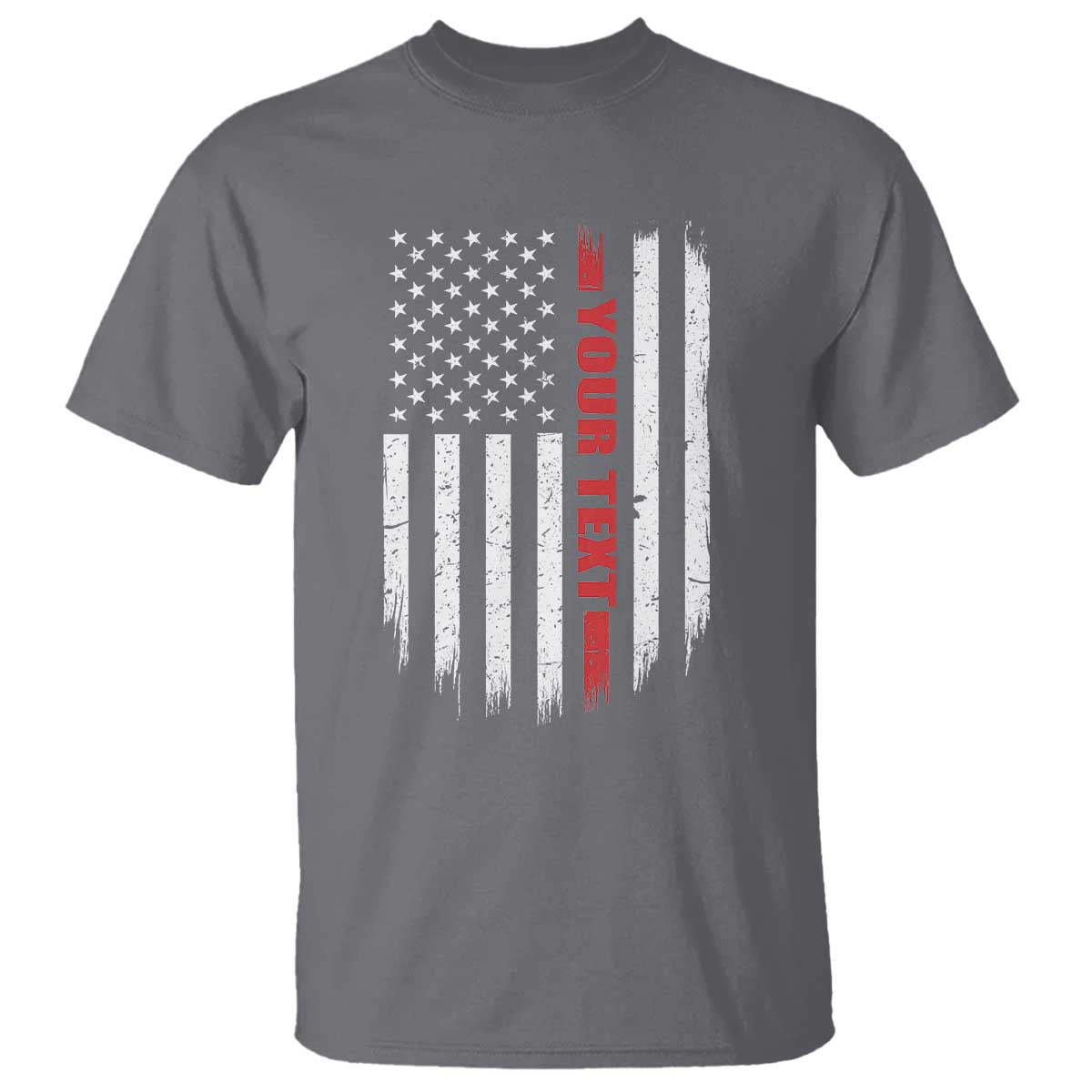 Personalized Firefighter T Shirt Custom Text Name Vintage American Flag Patriot Fireman Gift